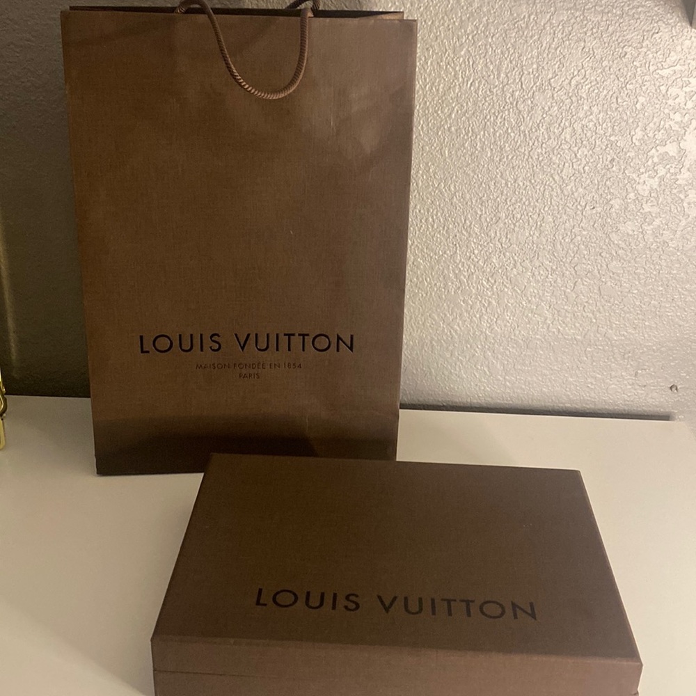 Lv box and shopping bag
